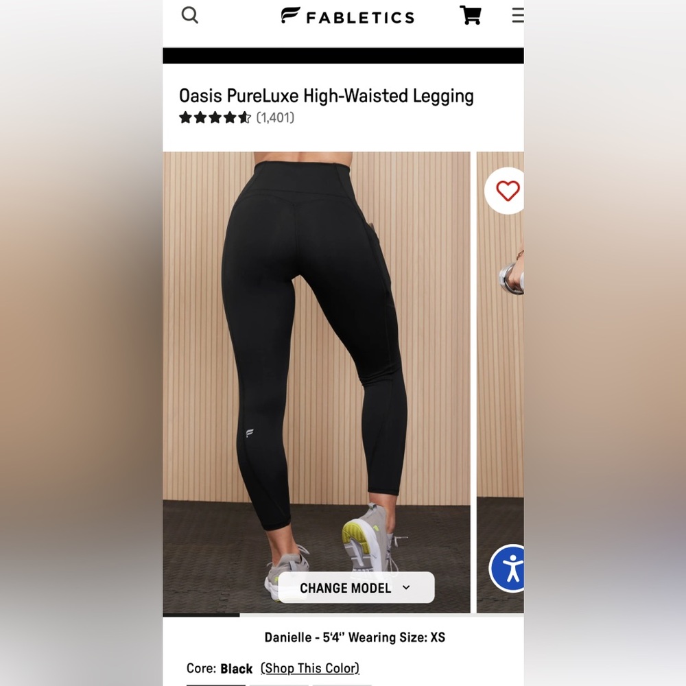Fabletics PureLuxe Black Leggings NWT xxl/1x
